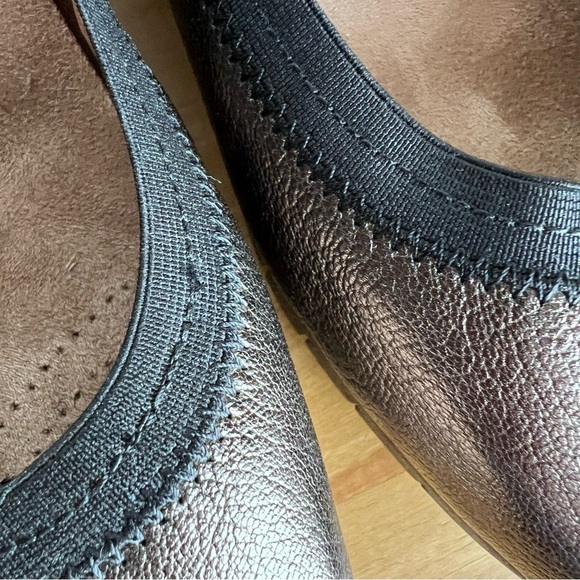 Clarks Artisan Daelyn Hill Wedge Bronze Leather Pump 9.5 - Picture 8 of 16